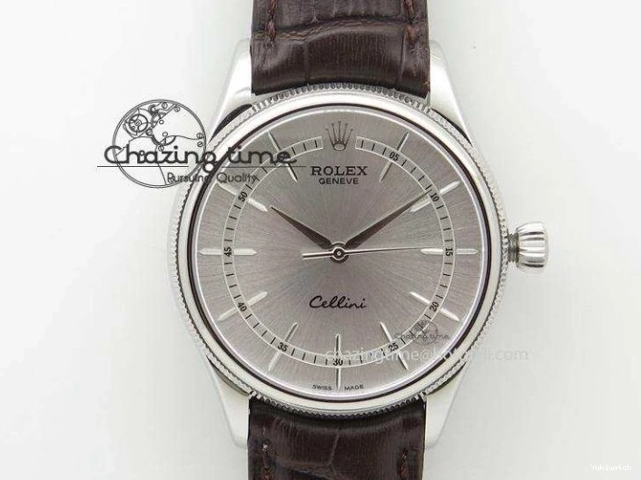 Black RG A3165 Dial Leather Date On Stick Best Edition Strap VF Cellini Markers Black 0708